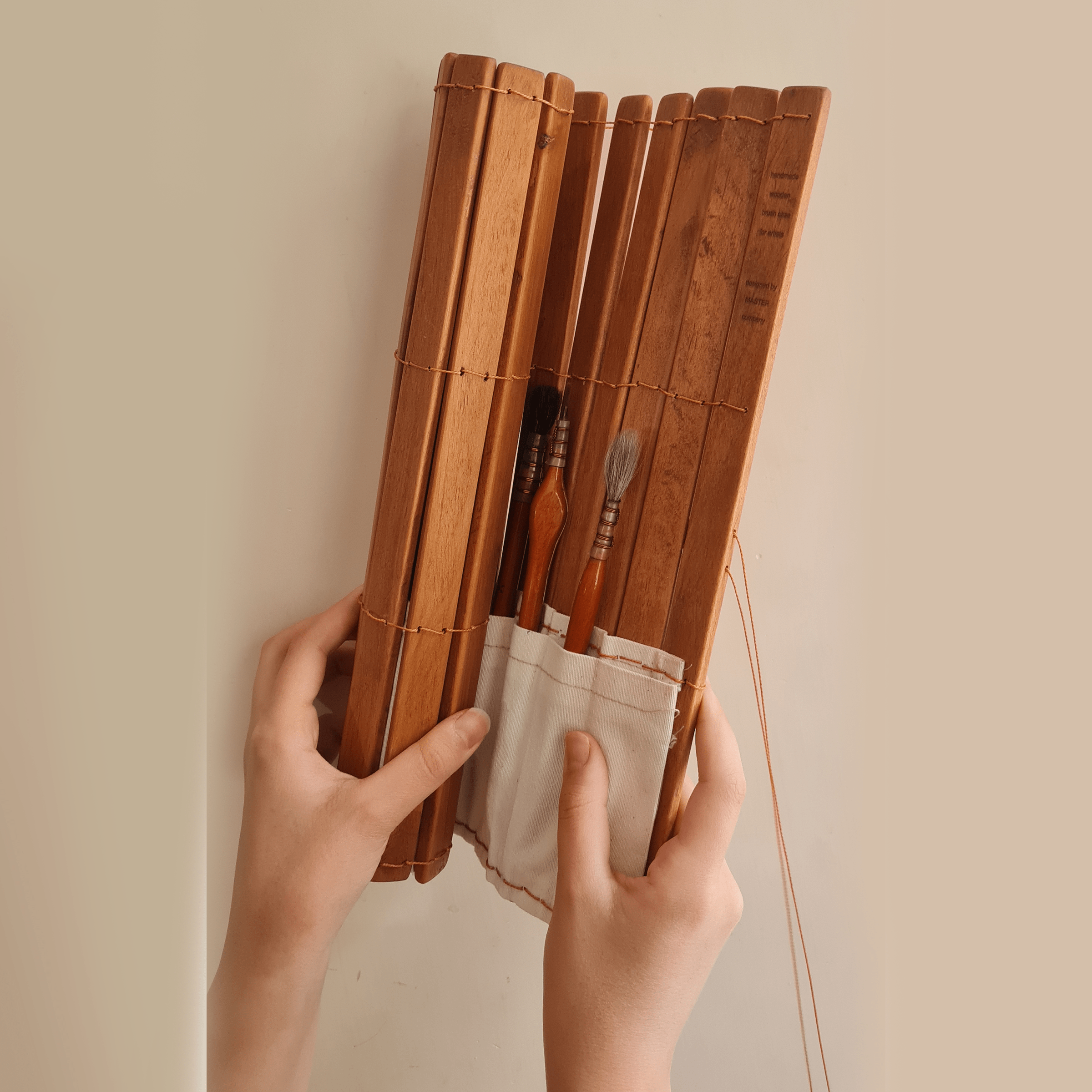 کیف چوبی قلمو مستر