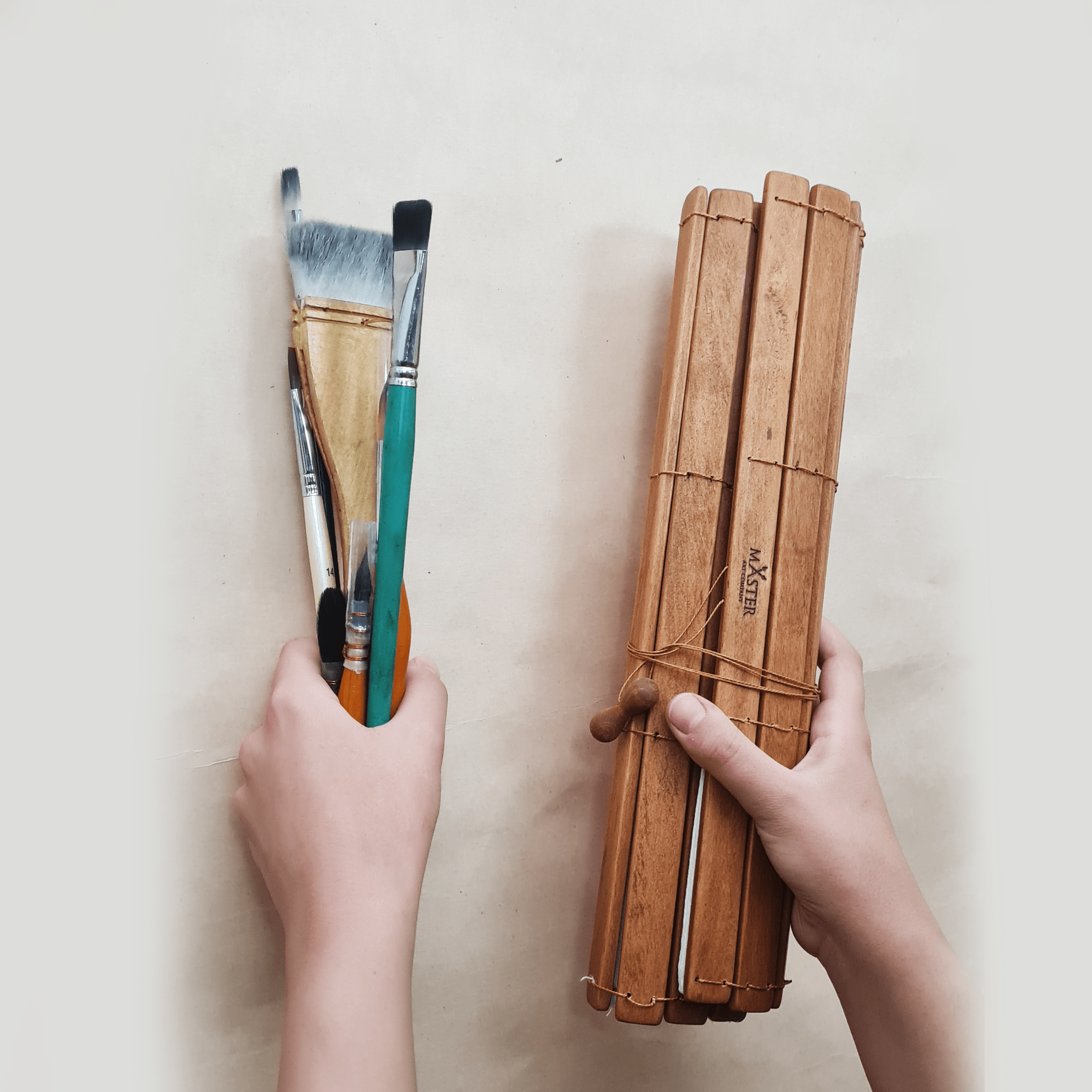 کیف چوبی قلمو مستر